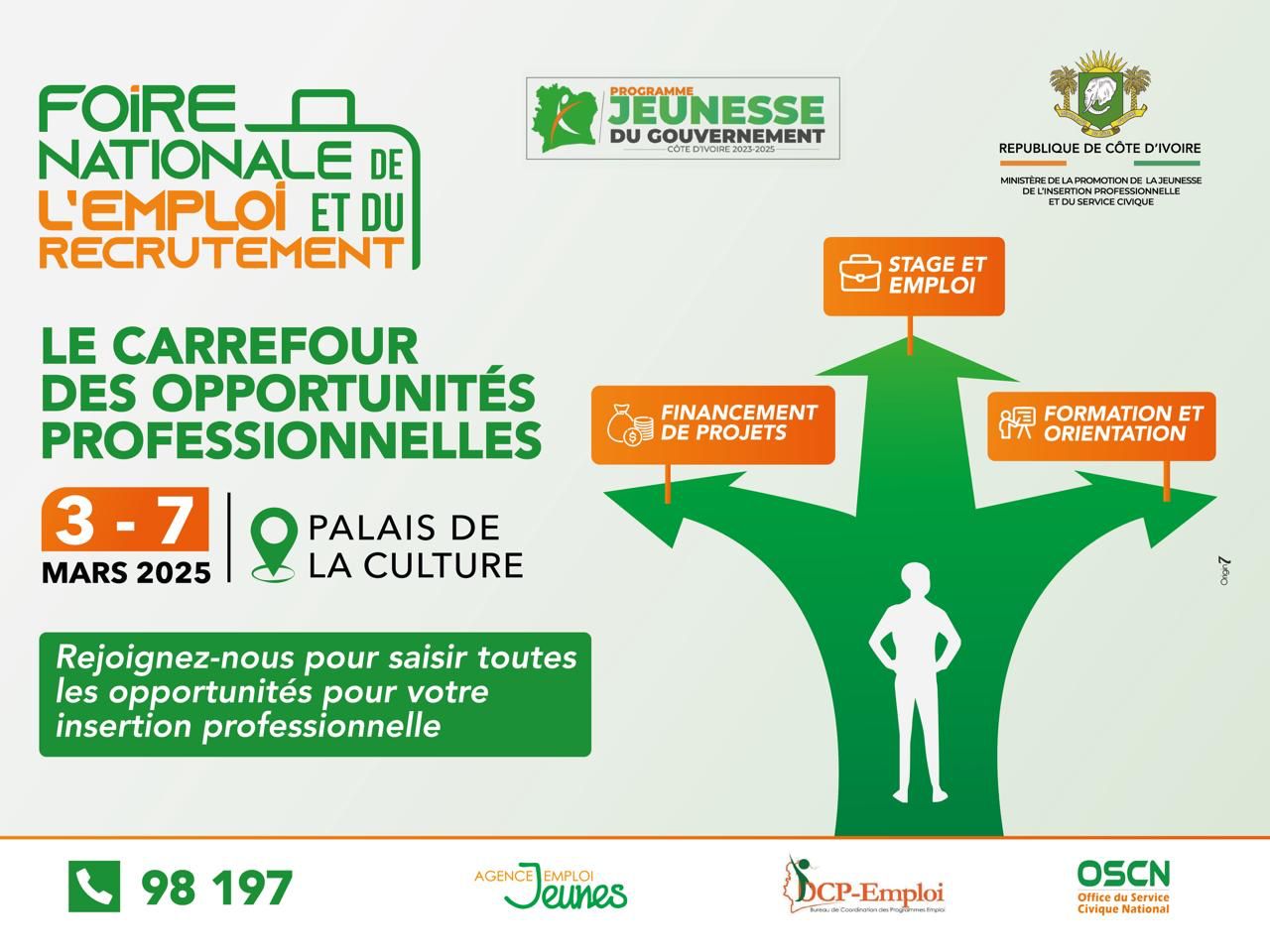 Affiche officielle de la Foire Nationale de l'Emploi et du Recrutement